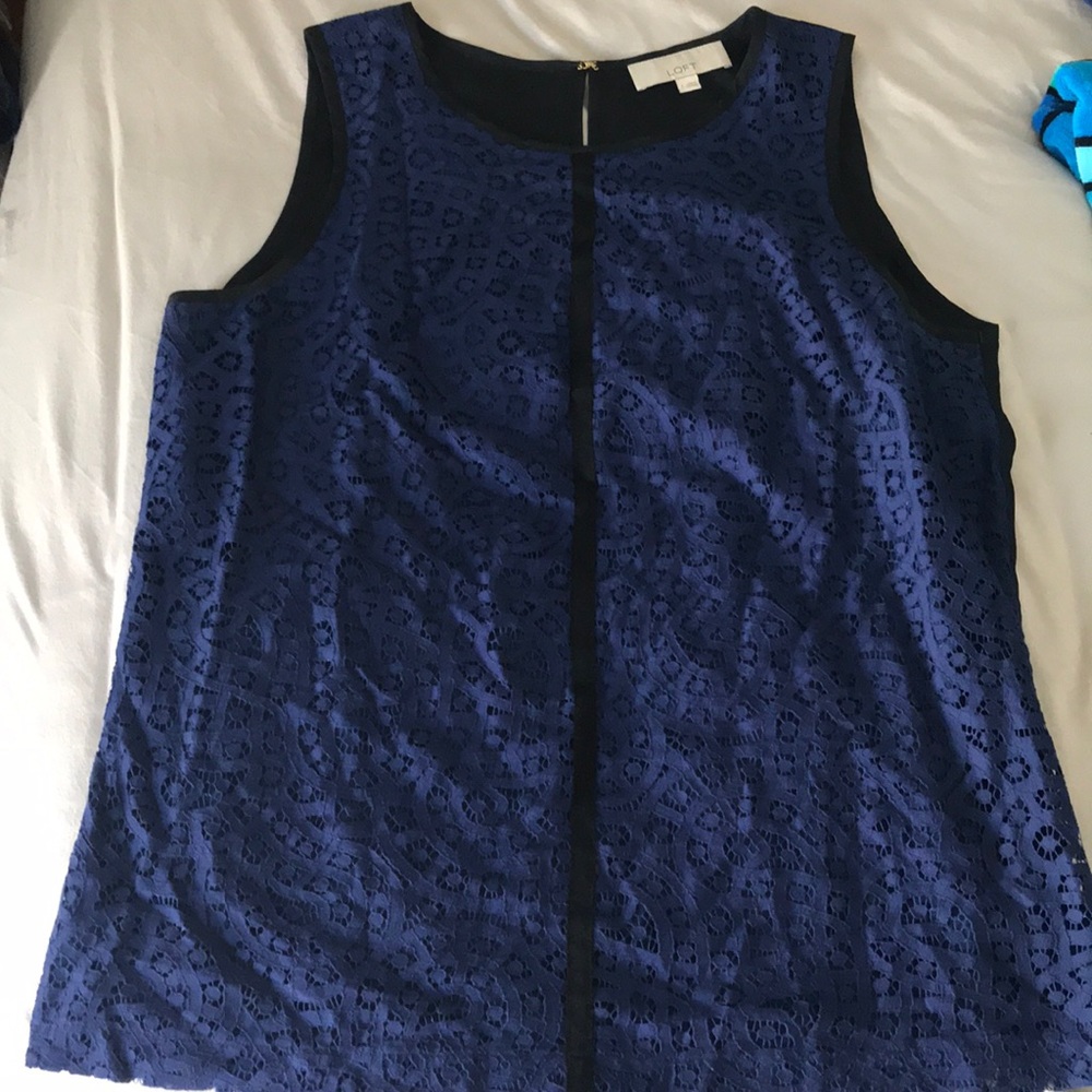 lace front loft blouse